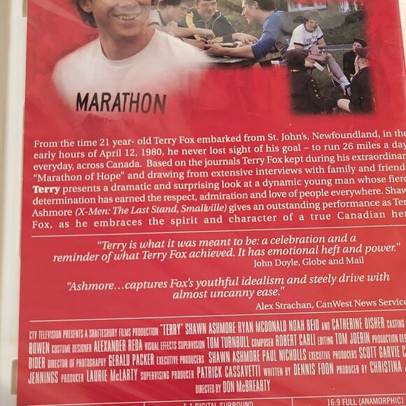 Terry Fox 2 New + Open DVDs - HC Book / Button / VHS Video - Picture 6 of 14